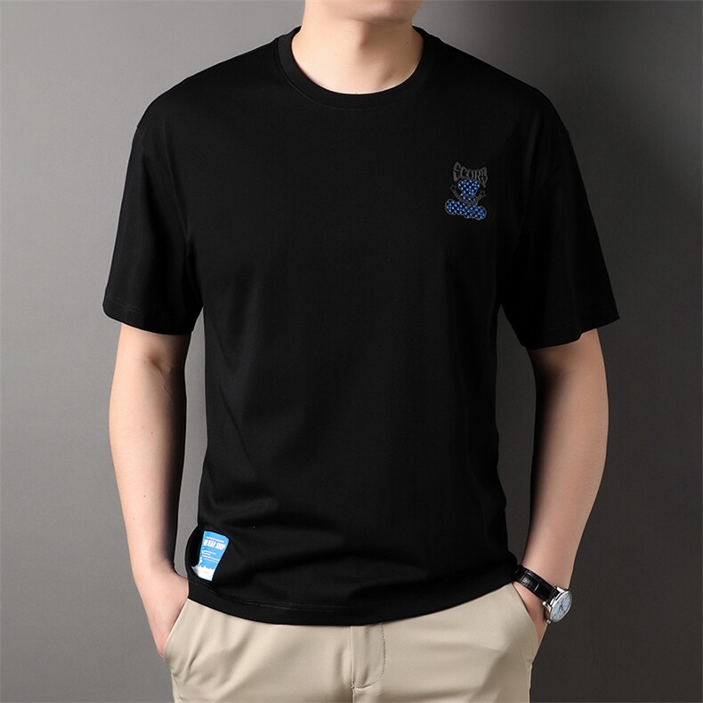 AC23929钱塘2020-3夏季时尚印花男士圆领短袖T恤宽松休闲上衣P50,男装T恤,钱塘207-3
