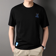 AC23929钱塘2020-3夏季时尚印花男士圆领短袖T恤宽松休闲上衣P50，男装T恤，钱塘207-3