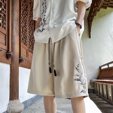 2024夏季新款潮刺绣休闲短裤男新中式西装短裤现货K7892-P32，男装牛仔裤，星座512-3