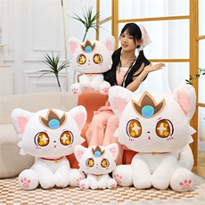 璃花猫动物玩偶可爱送礼物生日床上摆件