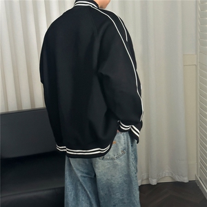 2026春现货立领卫衣外套男士宽松休闲绣花上衣A351-AW2529-P95图片