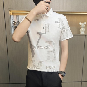 PL011-特P35男衬衫领polo衫青年潮翻领短袖T恤男士修身打底汗衫图片