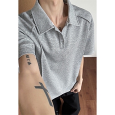 2026夏季新款港风内景大码翻领个性短袖M-5XHT26248-特P20，男装T恤，电商A022