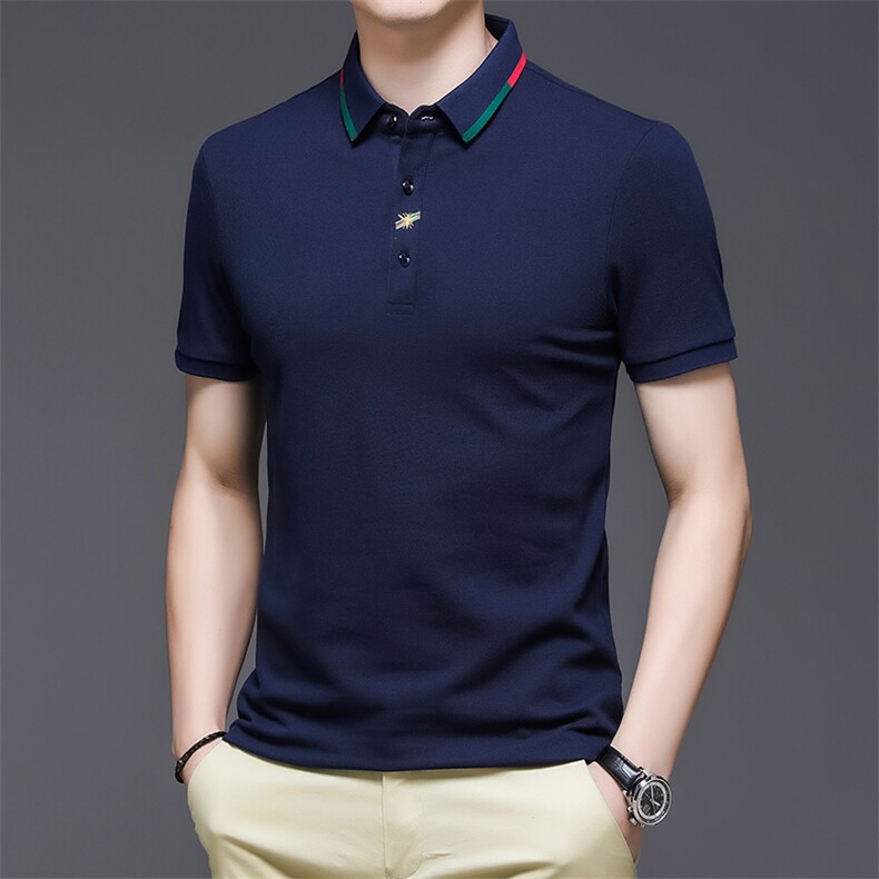 短袖t恤男半袖2023夏季韩版潮流修身翻领polo男体恤衫夏天衣服男,男装T恤,电商B212（原钱塘6029）