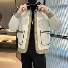 男士外套春秋装新款韩版修身立领时尚短款夹克男装上衣服JK005，男装夹克，星座1116A-2（原606A-1）