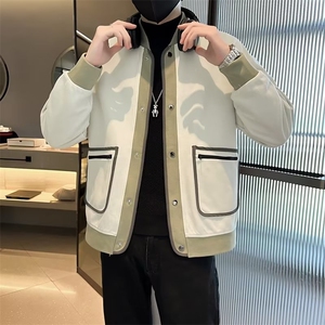 男士外套春秋装新款韩版修身立领时尚短款夹克男装上衣服 JK005图片