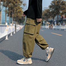 日系cityboy军绿色工装裤男春秋高街痞帅休闲裤宽松百搭束，男装工装外套，星座218-1（原230）