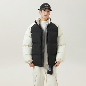 现货 抖音得物可供视频 三防加厚羽绒拼接棉衣外套面包棉服WM8666图片