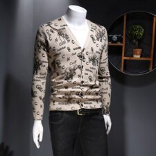 K138秋冬季个性打底百搭针织开衫P110，男装针织衫/毛衣，钱塘2010-1