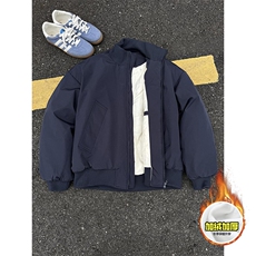 棉衣5W件现货冬季美拉德立领飞行夹克廓形高街棒球服加棉加厚外套，男装夹克，电商A486