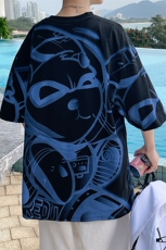 抖音得物供货40支双纱精梳印花半袖百搭短袖T恤男女T7189-P45，男装T恤，电商A441-1