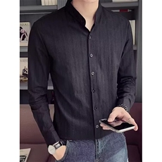 【006】男士长袖秋修身商务男休闲衬衣服衬衫A079-CS2042-P41，男装衬衫，电商A079