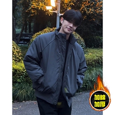 现货美式高街休闲棉衣夹克三防立领纯色户外工装加厚棉服外套，男装夹克，电商A486