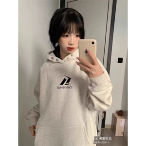 美式潮牌卫衣秋冬季连帽银狐绒加厚纽扣小众外套WCX413-P56图片