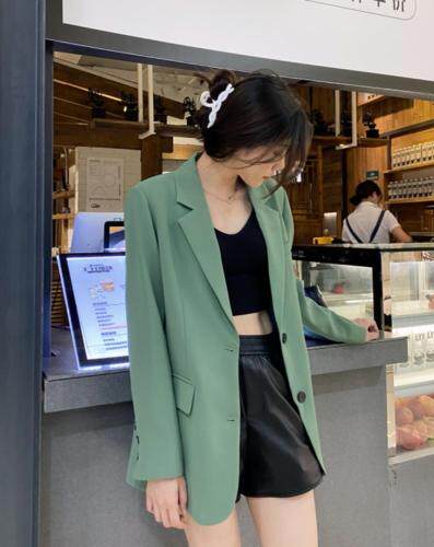 秋季新款西装外套单排扣，女装西装，mona 茉奈