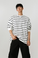 1可二开高品质条纹卫衣大码M-5XL卫衣男97%棉3%氨纶77943P50控78，男装卫衣，星座226-2
