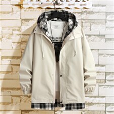 JK6006/P75春装新款白墙挂拍假两潮撞色连帽夹克男女大码上衣控99,男装夹克,电商A141