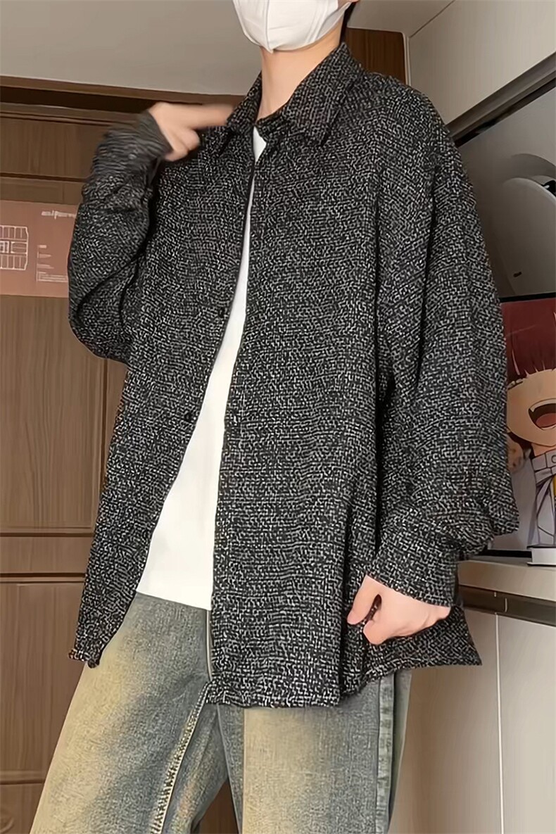 厚款小香风外套男生衬衫KD624-P30,男装衬衫,电商D312-1
