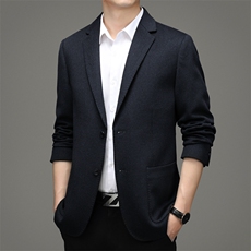 男装秋冬季新款男士商务休闲羊绒西服男中年羊毛西装外套上衣，男装西服，电商B212（原钱塘6029）