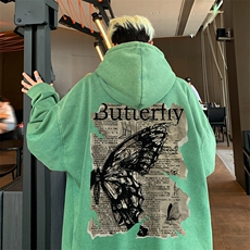 美式潮牌重磅水洗做旧连帽卫衣力推大码男XZ517A-2-Y7744-P68，男装卫衣，星座517A-2