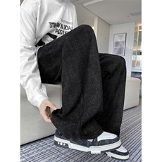 秋季新款美式编织亮闪设计宽松百搭休闲裤B315-K25860-特p35控68，男装休闲裤，电商B315