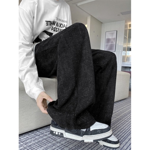 秋季新款美式编织亮闪设计宽松百搭休闲裤B315-K25860-特p35控68,男装休闲裤,电商B315