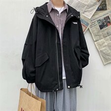 春秋港风ins连帽工装外套男韩版潮痞帅风衣宽松百搭夹克JK170-P60图片