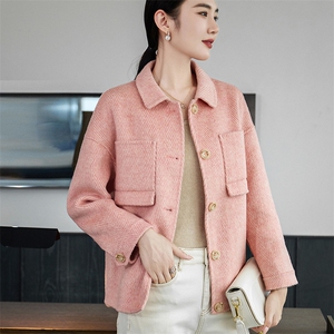 时尚百搭女士双面呢外套 75%羊毛保暖显瘦 秋冬必备单品图片