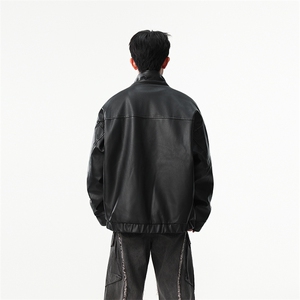 现货数据款冬季新款做旧擦色皮毛一体棉衣218-7-M111-P125-控188图片