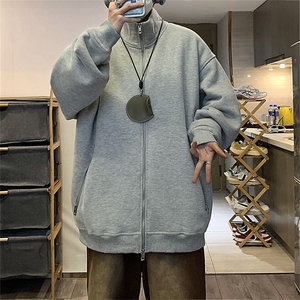 电商DSA028-KBWYL 65棉新款港风长袖立领开衫卫衣男 P65图片