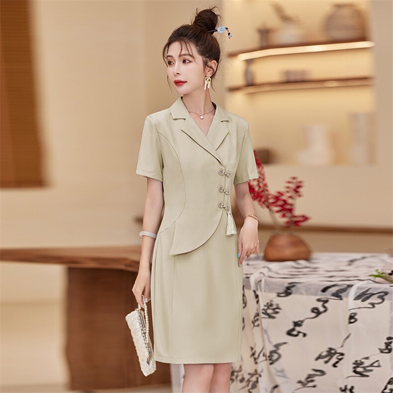 职业西装连衣裙女2023夏季新款高级感名媛气质收腰包臀a字裙子潮,商品下架区,贝蕾酷儿