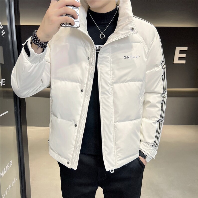 特价冬季店主风新款白鸭绒羽绒服立领休闲宽松外套男8071-P100,男装羽绒服,电商A413