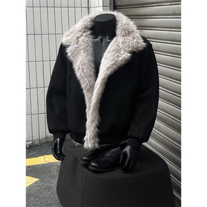 网图 老钱风 cleanfit羊羔绒毛座山雕棉服外套 W1910/特P128图片
