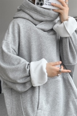 8XL-M刺客美式机能风外套高领连帽卫衣男加绒加厚上衣WY14P68控88，男装卫衣，电商D206-1