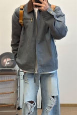 美式翻领短款底特律夹克男女秋季新款vintage复古拼接情侣外套潮，男装夹克，星座301D-2(原星座1004-1）