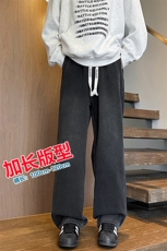 春季加长男裤子高个子美式高街188cm110牛仔直筒裤微喇KZ007P60，男装牛仔裤，电商B312