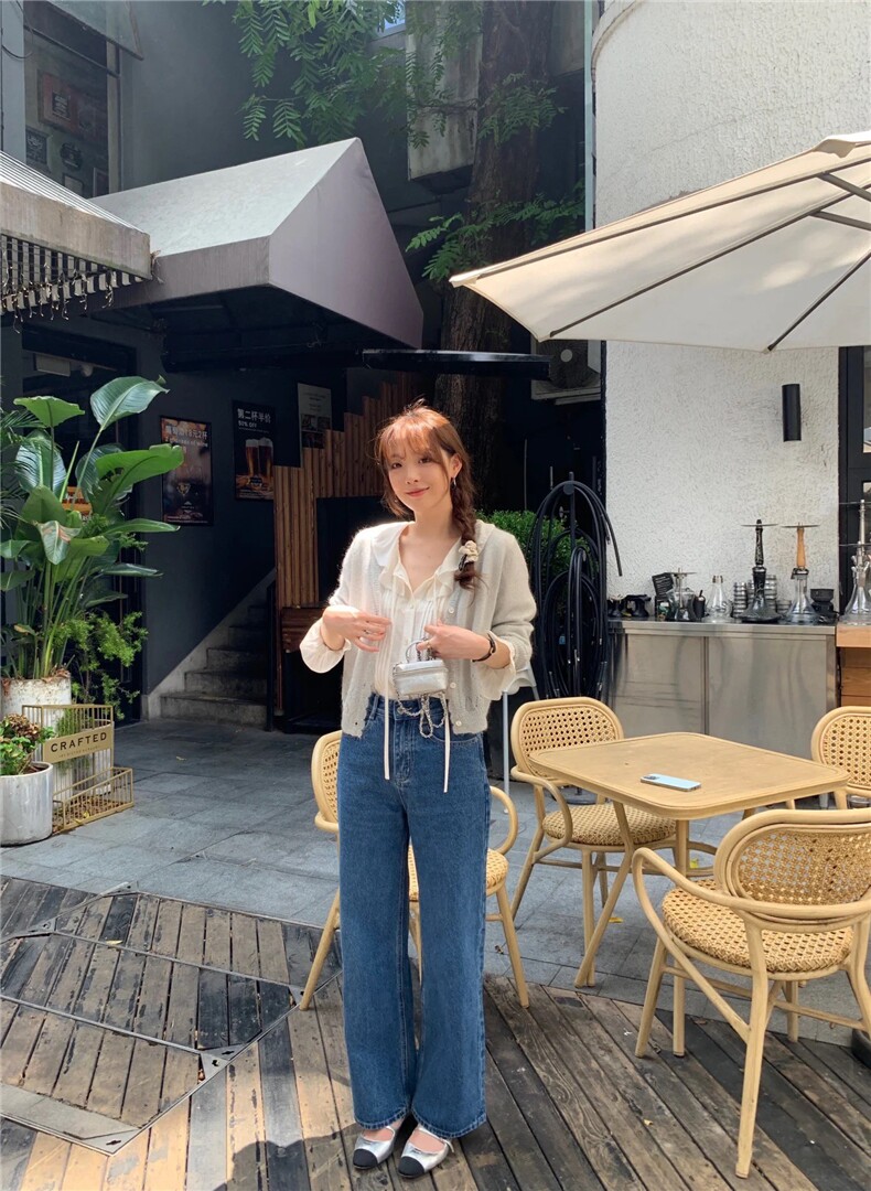 秋冬百搭浪漫莱赛尔荷叶边领设计感气质长袖衬衫,女装衬衫,湘姗