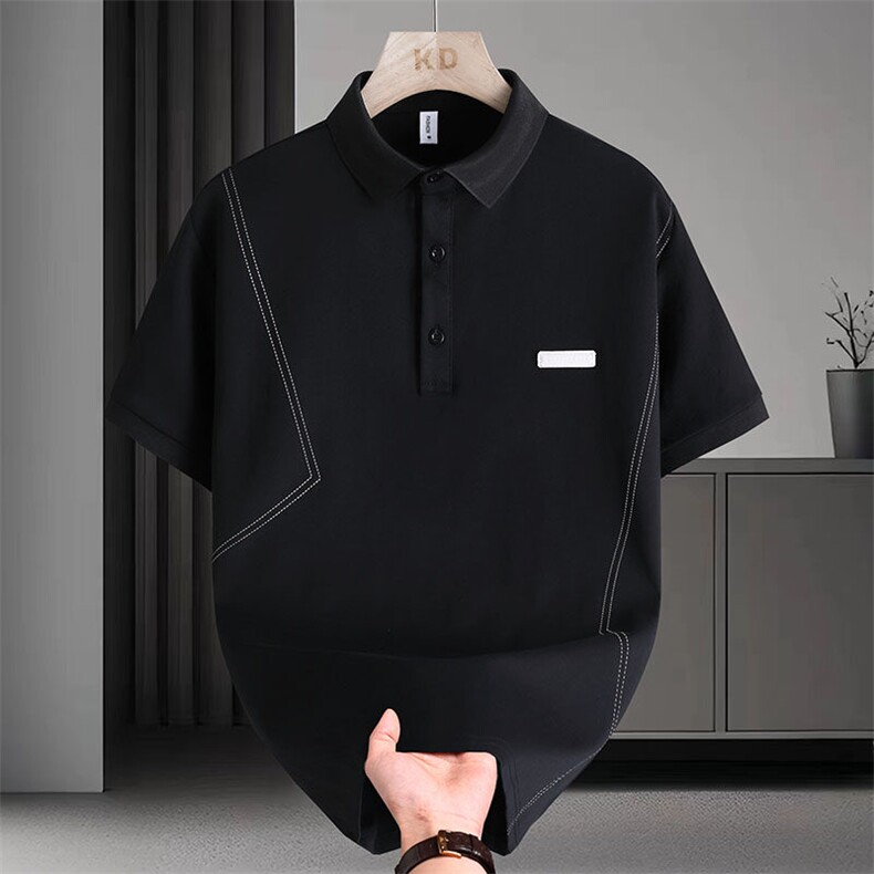 抖音直播高品质休闲简约百搭翻领短袖T恤上衣POLO衫男8833P38，男装T恤，电商B226-2（原B217-2）