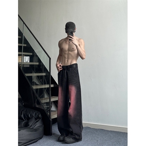 秋冬季美式高街小众牛仔裤男 个性百搭休闲裤G1235/P4868图片