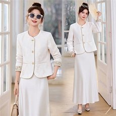 新中式G风外套女2026春季新款复古刺绣提花设计感时尚气质外套，女装西装，时尚俏佳人