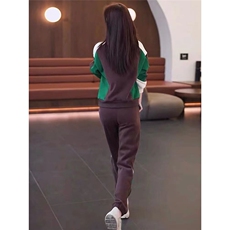 现货加绒加厚休闲运动套装女秋冬新款时尚宽松洋气减龄两件套，男装休闲套装，星座1210-1