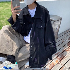 潮流夹克潮男春季翻领牛仔夹克JK8864P65，男装夹克，星座1116-2
