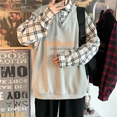 日系假两件卫衣休闲套头立领ins慵懒新款青年百搭潮流W385-P42，男装夹克，星座512-2