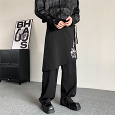 山本耀司纽扣日系叠层刺绣不规则无性别叠穿西裤男女宽松裙裤大码，男装西裤，星座909-2（原星座717-2）