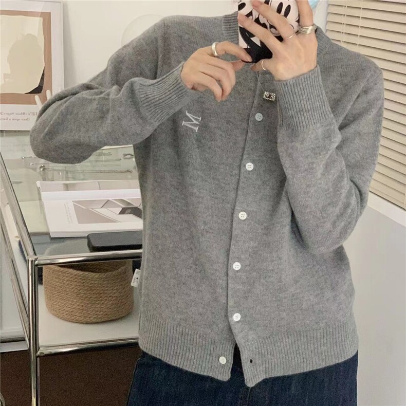 薄款衣服女圆领毛衣外套短款针织开衫长袖内搭打底衫,针织衫/毛衣,半城羊绒