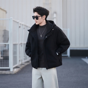 55805-L-3XL-P215标50绒社会小伙男士休闲工装连帽防寒羽绒服男图片
