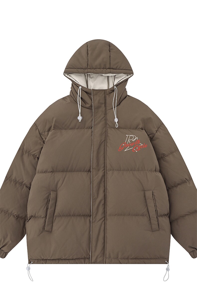 新款白底冬季时尚宽松字母印花潮流棉服A247-MY165特批95控158,男装棉衣,电商A247-1