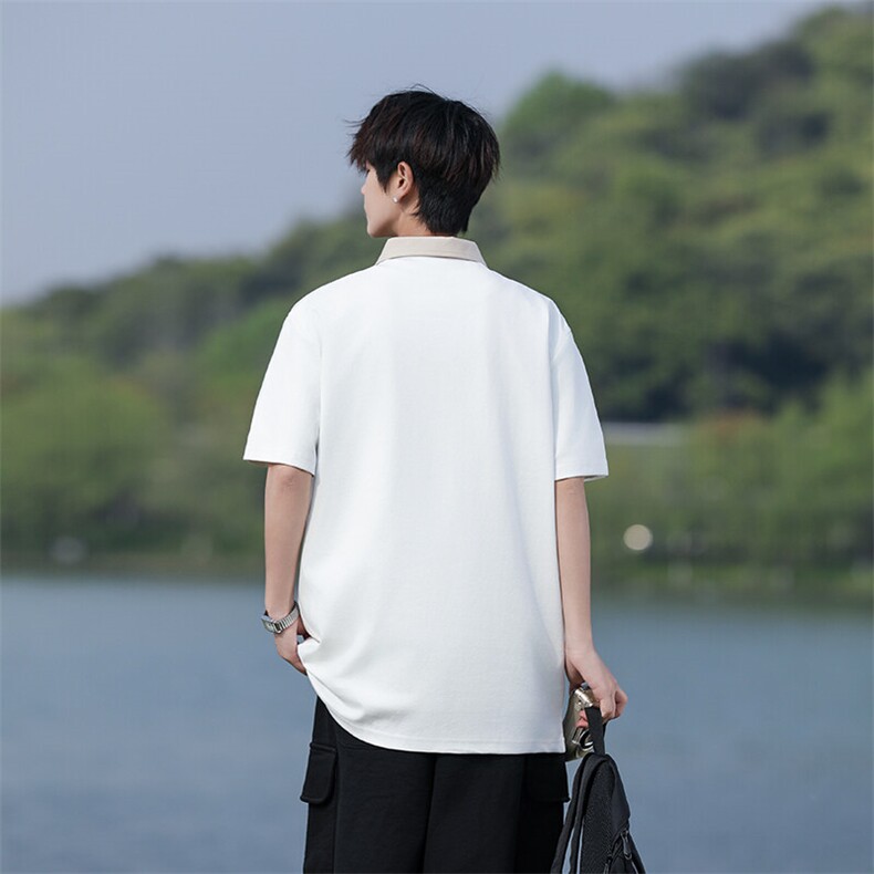M-8XL夏季新款刺绣纯棉短袖翻领POLO衫2530-P40.45（控69｝,男装Polo衫,星座109-1