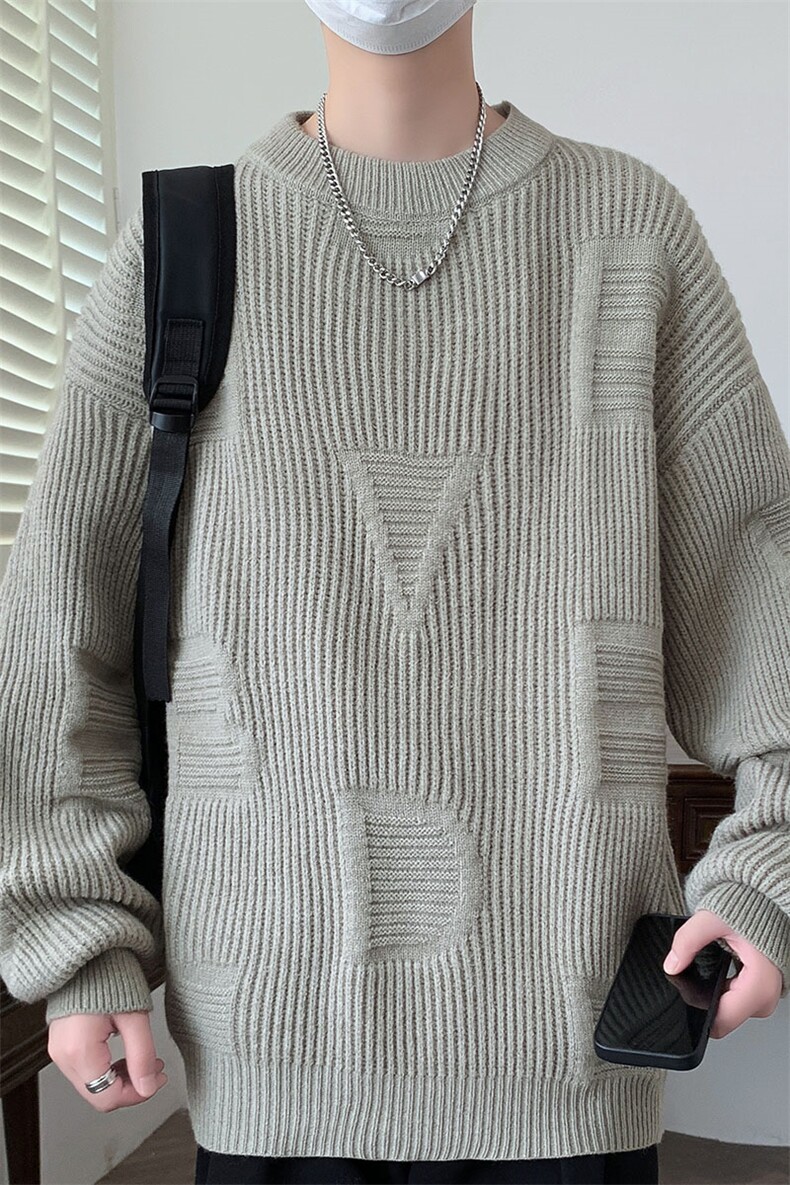 【新品】2025秋冬男士时尚休闲百搭针织毛衣潮流-M5092-P45,男装针织衫/毛衣,星座1105-1