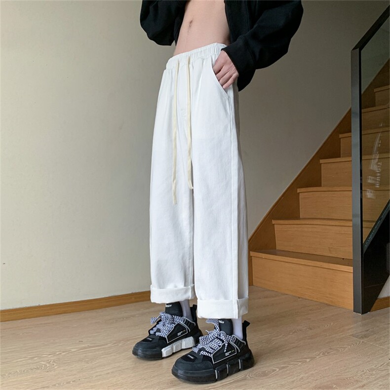 黑灰色牛仔裤男春秋季水洗直筒宽松休闲裤子A080-9291-P35控58,男装牛仔裤,电商A080